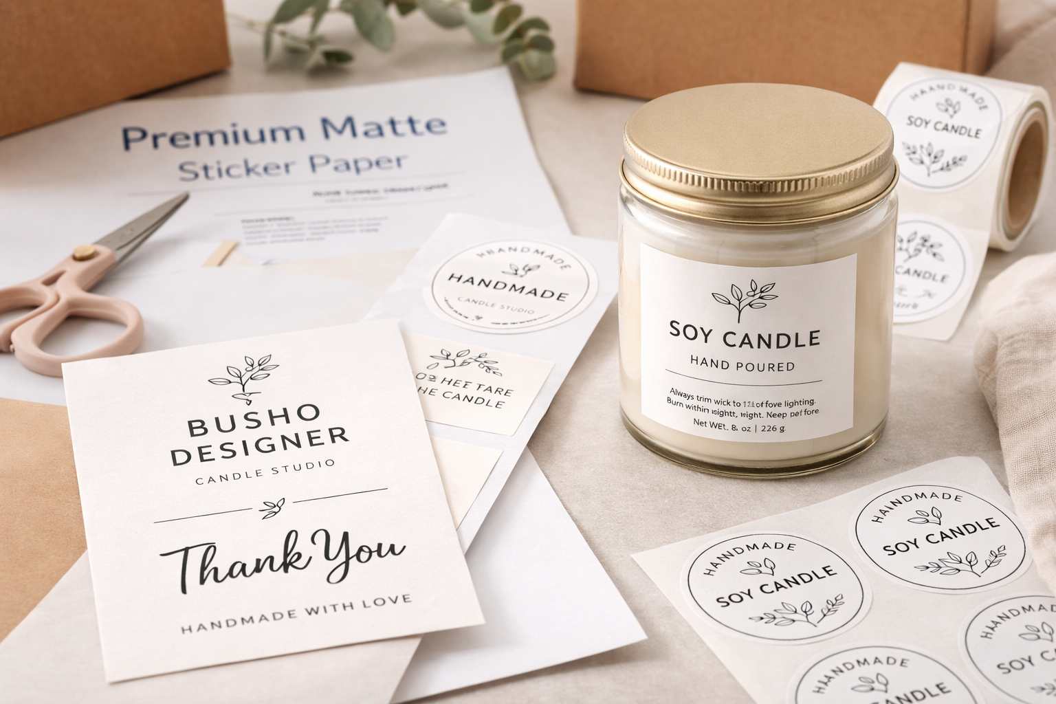 candle packaging supplies