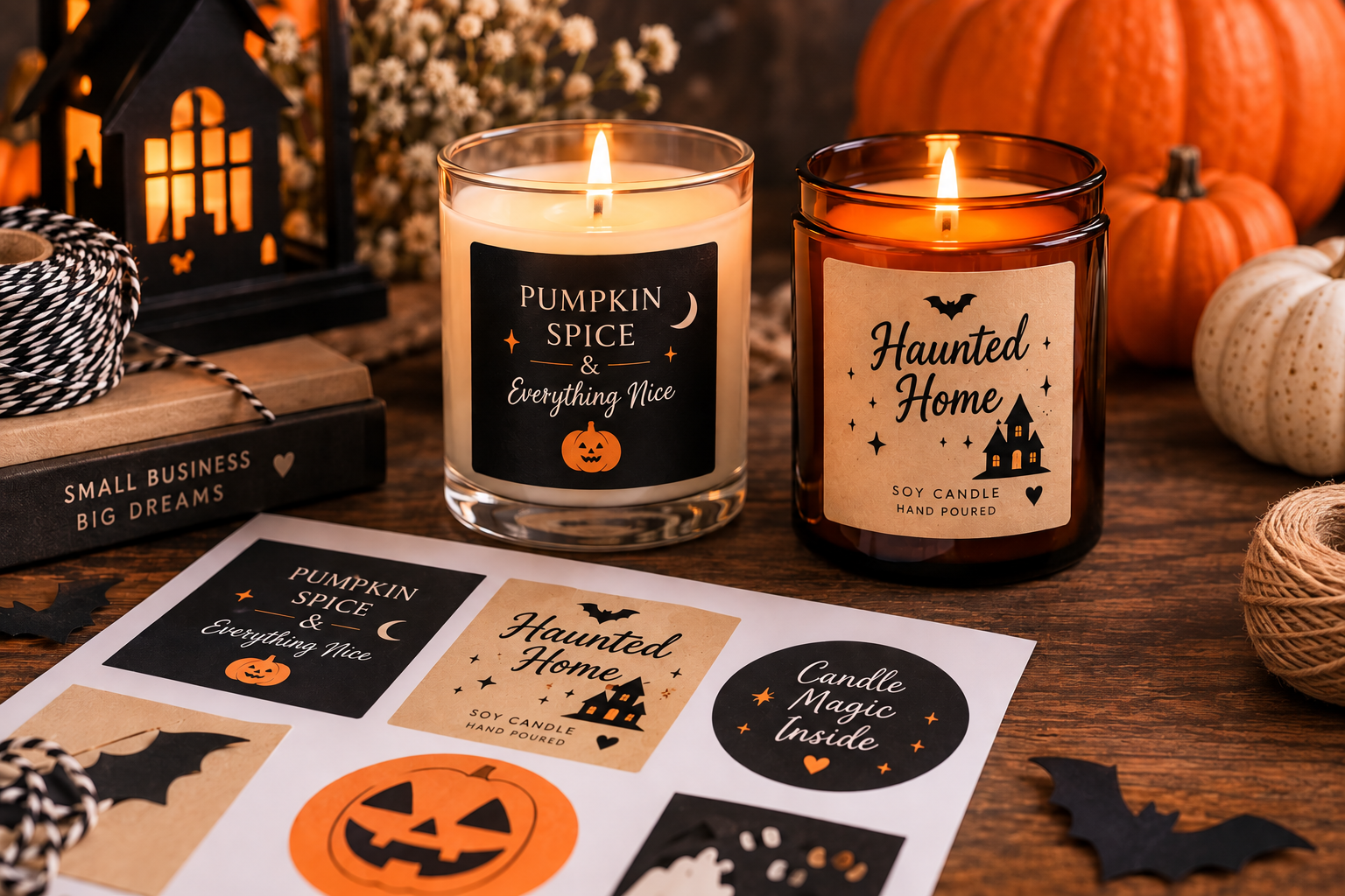 Halloween gift tags for small business packaging