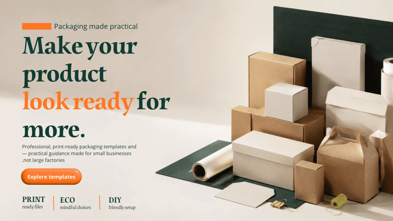 Shop printable packaging templates for small businesses