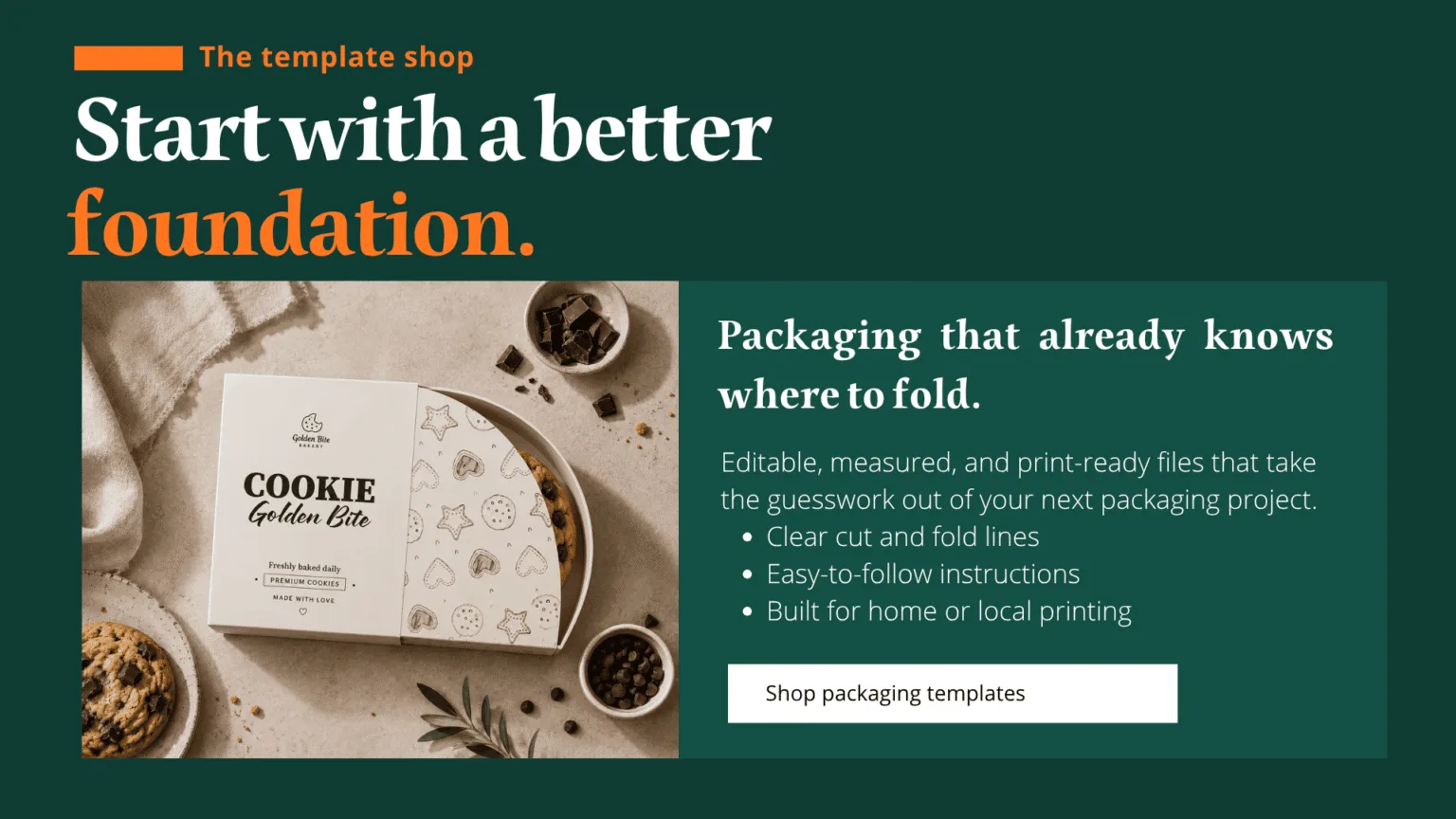 Printable packaging templates for small product-based businesses