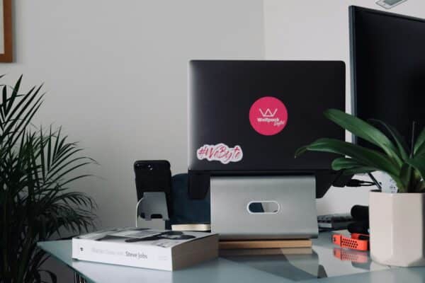 Small business workspace for printing product labels and packaging materials