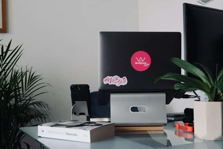 Small business workspace for printing product labels and packaging materials