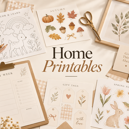 Home printables for families and everyday use